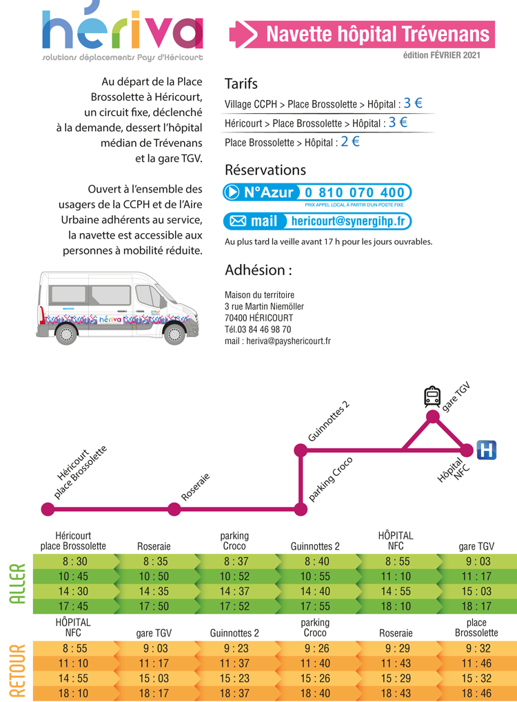Le service Navette Hôpital Trévenans